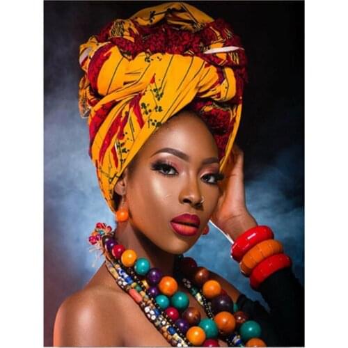 Sexy girl Diy 5D diamond painting kits full square drill african woman round diamond embroidery cross stitch supplies