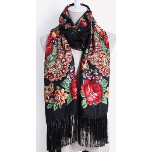 2018 New designer brand high quality Female printing long tassel winter wrapped scarf warm shawl scarves For women 11 color