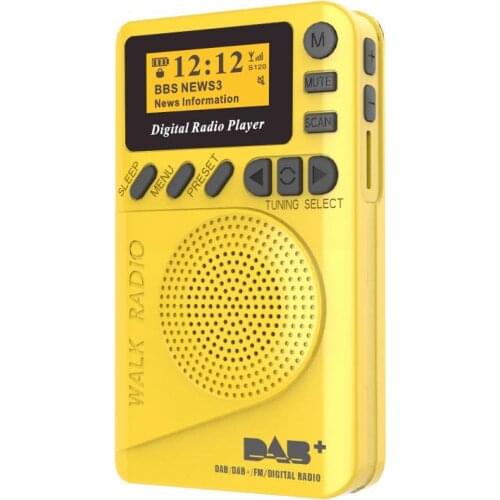 P9 Mini Ultra-slim Pocket DAB Digital Radio FM Digital Demodulator Portable MP3 Player with 1.44 inch LCD screen Support TF card