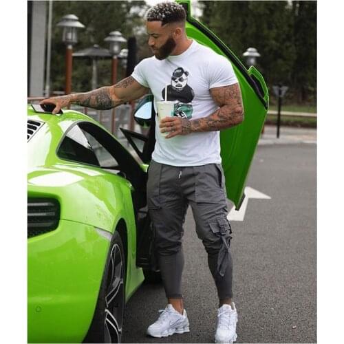 Casual Pants 2021 Hip Hop Gray Multi-Pocket Men Pants Track Pants Joggers Sweatpants Casual Zip Pocket Sweat Pants