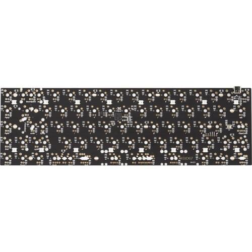 Type-c USB Programmable PCB Plate For 65% Mechanical Keyboard DIY Kits Support QMK ISO Split Layout Welding PCB Plate