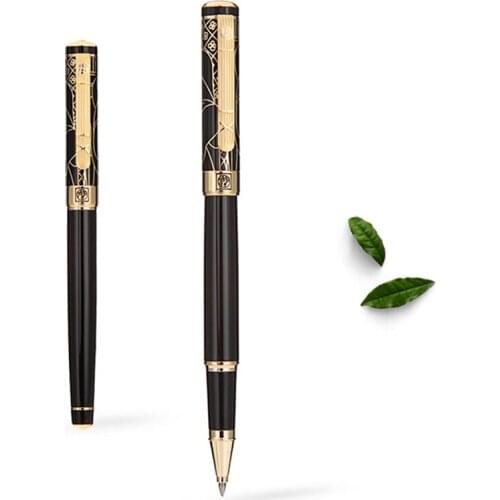 With Gift Box Picasso 902 Black-Gold Line Cap Pimio Gentleman Roller Ball Pen Office & School Writing Gift Pen