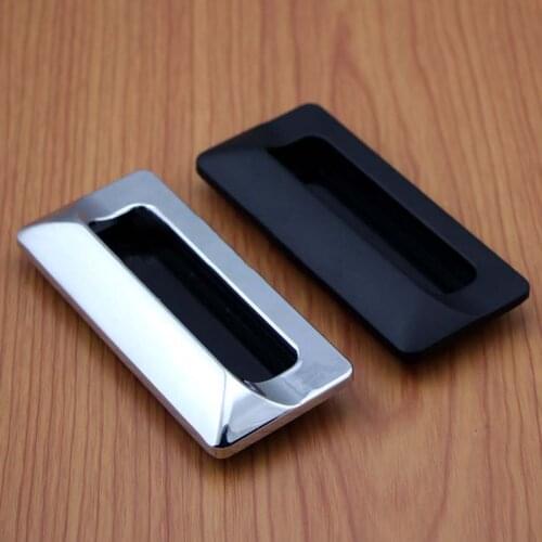 Brand NEW 1pcs Recessed Sliding Door Handle Hidden Invisible Wooden Door Push/Pull Handles Black/Plated