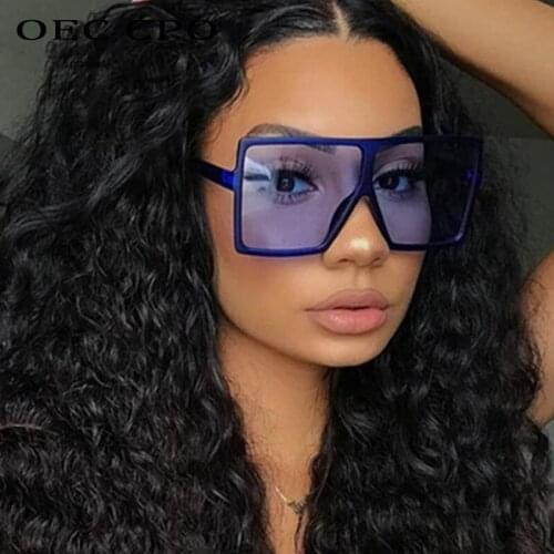 New Unique Big Frame Gradient Shades Women Sunglasses Brand Designer Square Sun Glasses Men Female Oculos De Sol UV400 O4