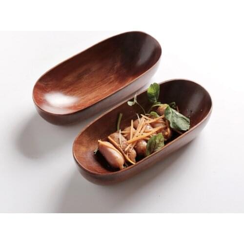Japanese-style Dried Fruit Dish Solid Wood Tableware Food Serving Tray Desserts Snack Dishes Household Plate Dinnerware