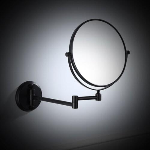 Dressing Mirror Wall Mounted 8 inch Brass Magnifying Mirror Folding Black Oil/Gold Makeup Mirror Cosmetic Mirror Lady Gift