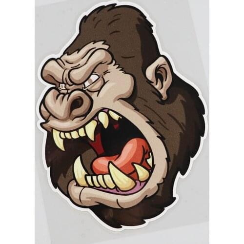 Hot Interesting Fierce Gorilla Car-Sticker and Decals Cover Scratches Sunscreen Decoration Bumper Vinyl Car Accessories 15*11cm