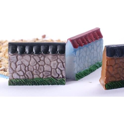 Vintage China Wall Mini Craft Miniature Fairy Garden Home Decoration Houses Micro Landscaping Decor DIY Accessories