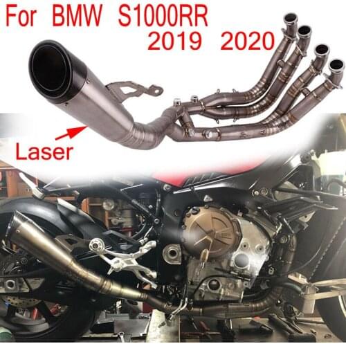 Titanium Alloy Carbon Fiber Motorcycle Exhaust Muffler Header Pipe Escape moto Full System For BMW S1000RR 2019 2020 Years