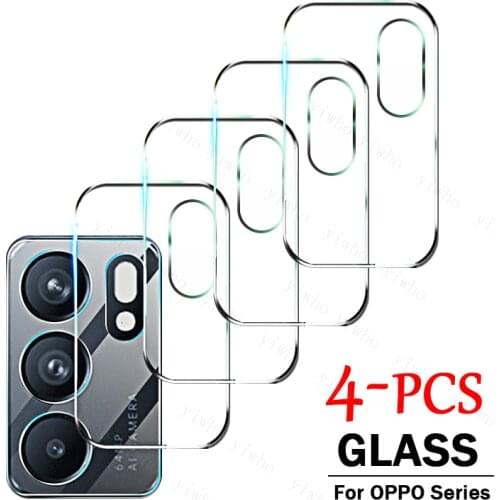 4Pcs Tempered Glass for Oppo Reno6 Z 5G Phone Premium Camera Screen Protector Reno 6 5 4 Pro Plus Z Protection Camera Glass