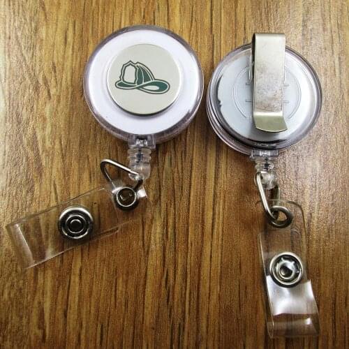 Fire Helmet ID Badge Reel gift for him/her friend family retractable recoil id badge holder work fun