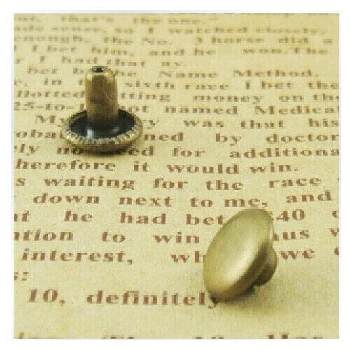 1000sets 7mm Double Round Cap Rivet ,Antic bronze Stud Button Leather Leathercraft