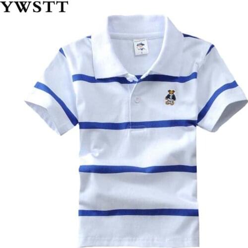 2018 Baby Boys Polo Shirt Summer Boys Girls Cotton Polo Shirts Shorts Sleeve High Quality Stripe Boys Shirts Clothes Children