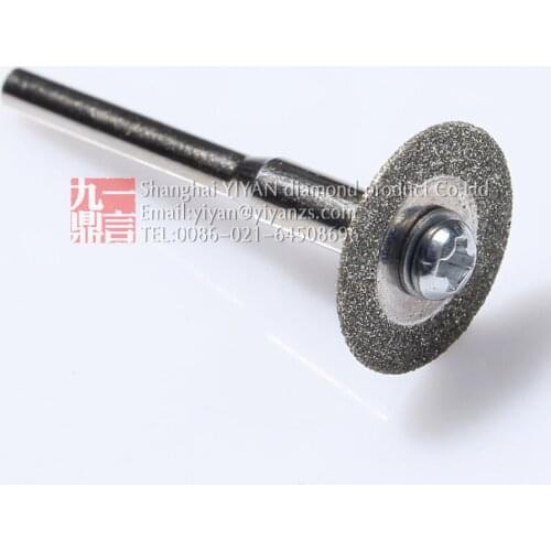 3sets/lot Mini Diamond cut off wheel disc saw blades 20mm with Mandrels for Marble Epoxy Woods Rock Glass Metal Stone