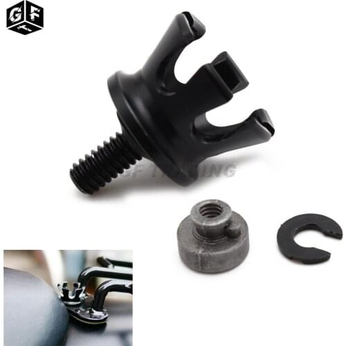 Aluminum King Crown Style Seat Bolt Tab 6mm Screw Nuts Mount Knob Cover Universal for Harley Sportster Fatboy Road King 1996-20
