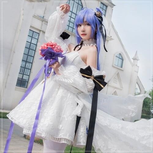 Anime Azur Lane HMS Unicorn Wedding Dress Santiago Wows To Draw Lolita Uniform Cosplay Costume Halloween Women Free Shipping2020