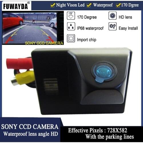 FUWAYDA HD CCD Chip Car Rear View Mirror Image With Guide Line CAMERA for TOYOTA Land Cruiser LC 100 120 4500 4700 WATERPROOF
