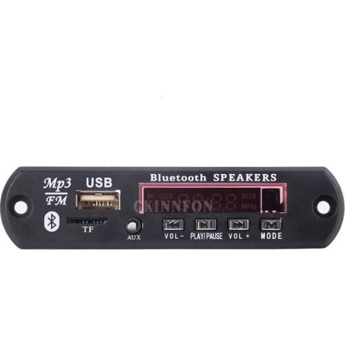 100Pcs/Lot 5V 12V Car Bluetooth MP3 Decoder Board Decoding Player Module FM Radio TF/USB LCD Screen Remote Controller