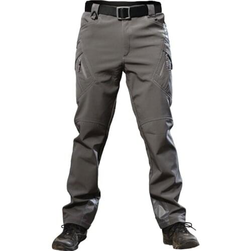 Outdoor Sports Heat Reflection Soft Shell Tactical Pants Men Combat Training Climbing Hunting Hiking Waterproof Warm Trousers