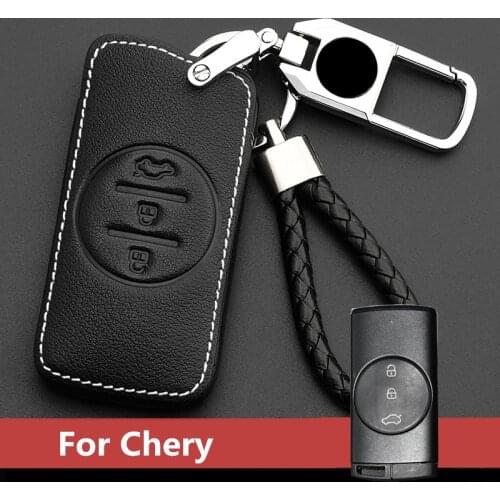 For Chery tiggo 7 Pro 2020 Car Key Cover Case For Chery Tiggo 8 Arrizo 5 pro gx 5x eQ7 Leather Key Case key chain key cover