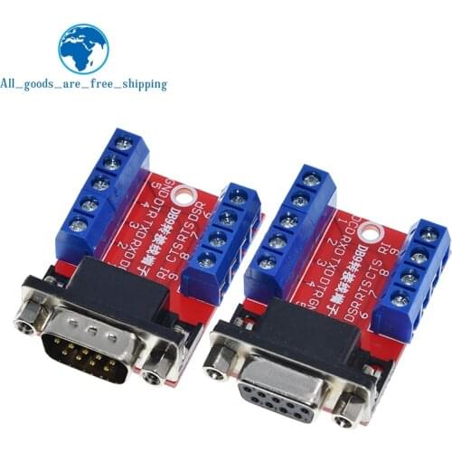 DB9 Male Female Adapter Signals Terminal Module RS232 Serial To Terminal DB9 Connector
