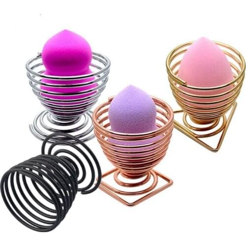 New style face Puff Stand Holder gold Carbon steel Make Up Sponge Organizer Display Shelf Makeup Cosmetic Tools