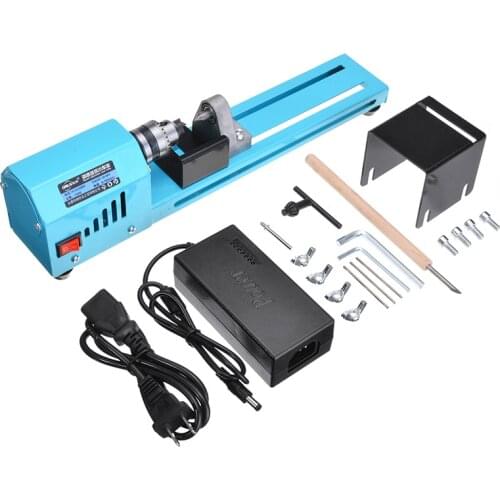 Stainless Steel Drill Polishing Woodworking Tool DIY Mini Wood Lathe Bead Cutting Machine Home Small Wood Lathe
