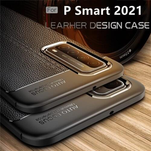 For Cover Huawei P Smart 2021 Case For P Smart 2021 Capas TPU Leather For Fundas Honor 10X Lite Huawei Y9A P Smart 2021 Cover