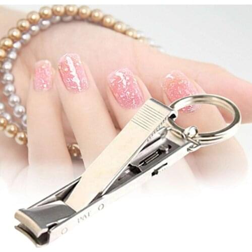 EDC Ultra-thin Foldable Hand Toe Nail Clippers Cutter Trimmer Stainless Keychain Wholesale
