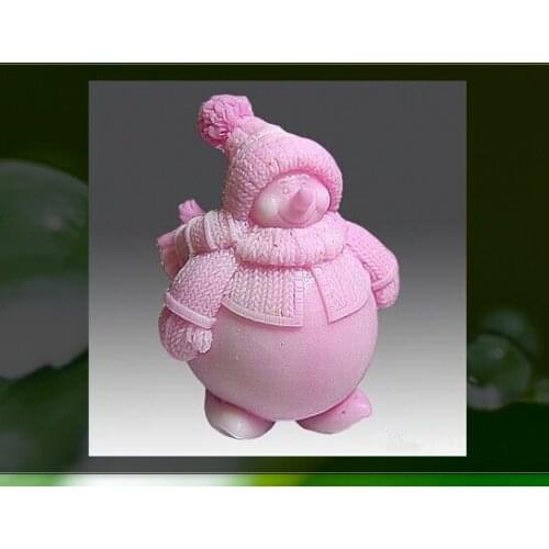 Snowman soap mold silicone cake mold fondant chocolate mold handmade soap mold