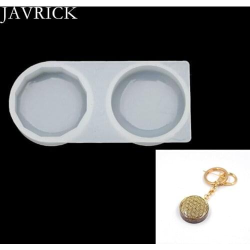 Faceted Organ Round Pendant Silicone Mold Resin Keychain DIY Pendant Keychain Accessories Jewelry Making Tools