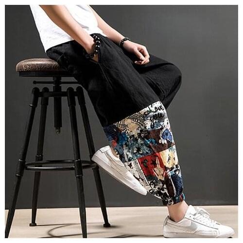 Chinese trousers, leisure, Harun Lanterns, Men National Clothing, Kung Fu Pants, Oriental Mens Clothing