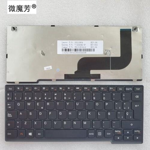 Laptop keyboard for Lenovo YOGA 11S S210 FLEX 10 SP Spanish black with frame New 25210834