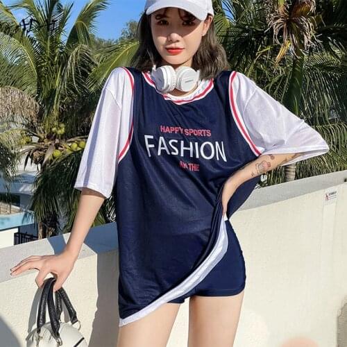 High Waist Bikini Set Bathing Suits 2021 Sports Sexy Swimwear Three-Piece Suit For Women Summer Swimsuit Cover Up Swim Beachwear