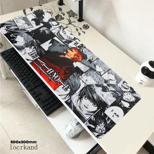 90x40cm Death Note Mousepad Light Yagami Computer Mouse Mat Gamer Gamepad Mass Pattern Gaming Mousemat Desk Pad Office Padmouse