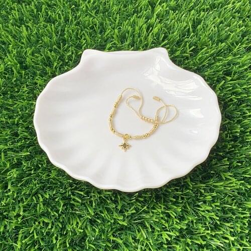 Colorful Lucky String Bracelet Gold Plated Interval Beads CZ Micro Pave Electroplating Sunflower Pendant Bulk Bangle Wholesale