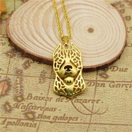 LPHZQH Fashion Cute Necklace American Pitbull Dog Pendant Necklace Women Trendy Collar Choker Jewelry Accessory Gift Steampunk