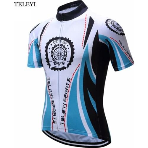 TELEYI Pro Team Ropa Ciclismo Mens Outdoor Cycling Jersey Breathable Bike Wear Bicycle Clothing Tops Shirts
