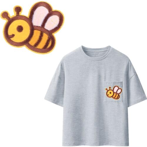 Bee flower fish Patches For Stripe Clothes Patch A-level Washable Iron On Applique DIY Clothing Sticker