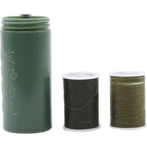 New Mini Sewing kit Cylinder Case Portable Travel With Threads Needles Craft Sewing Box Set Army Green Portable Sewing Kit