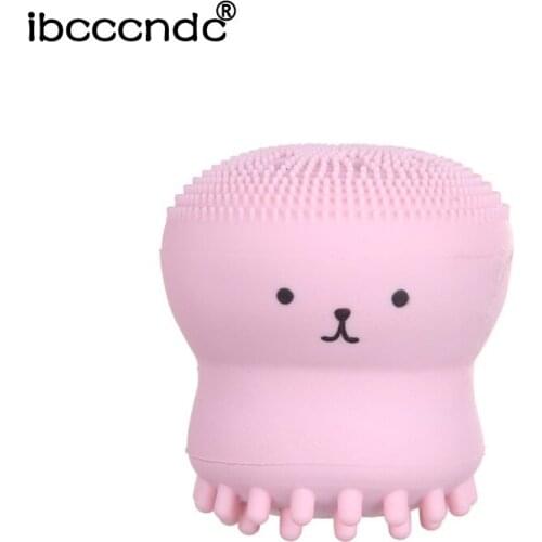 Face Cleansing Washing Brush Blackhead Acne Removal Massage for Face Skin Cleaner Exfoliator Care Small Octopus Shape
