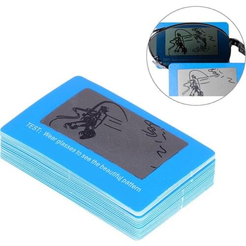 10pcs/Set Wear Glasses To Check Polarized Test Card Sunglasses Polarized Eyewear Accessories