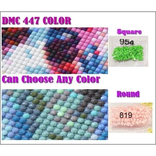 Wholesale DMC 447 Colors Square/Round Diamond sale,can choose Small bags Or Kg,diamond painting Embroidery Beads Accessory