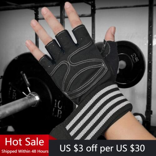 Fitness Gloves with Wrist Support for Heavy Exercise Body Building Gym Training Man Woman Fitness Workout Weightlifting Gloves