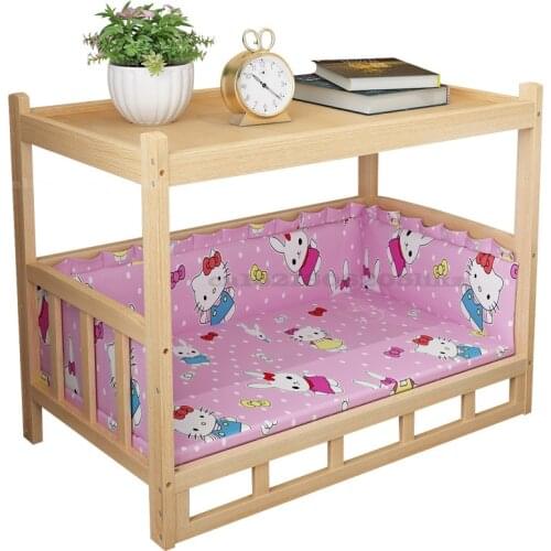 Solid Wood Kennel Dog Bed Teddy Golden Retriever Removable and Washable Bedside Cupboard Pet Nest 5kg Pet Bed Pet Supplies