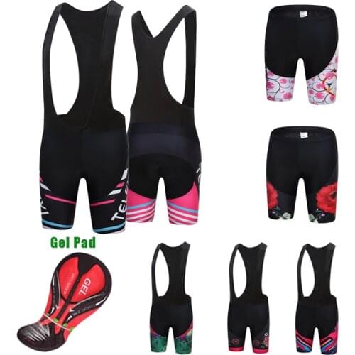 Summer Lycra Women Cycling Shorts Female Road Bike BIB Pants Gel Pad Biker Tights Sport Racing Bicycle Underwear Pro MTB Cycle