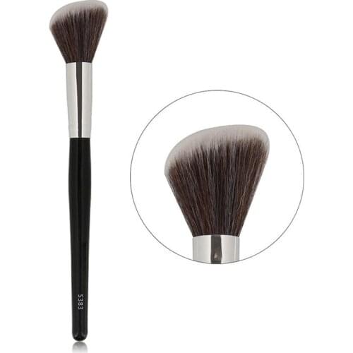 Angled Blush Brush Loose Powder Highlighter Contour Sculpting Brush Exquisite Professional Face Cosmetic Beauty Tool Nylon Wool