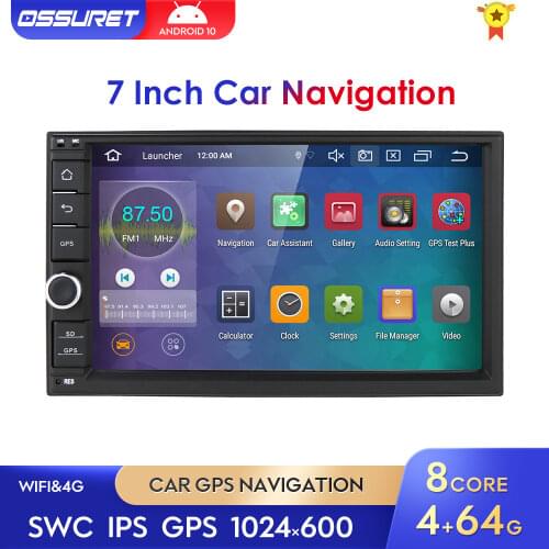 4GB RAM 64GB ROM Android 10.0 Universal Car NO DVD 2DIN 7'' Radio Car GPS Radio NXP6686 Multimedia Autoradio TDA7851 Automotivo