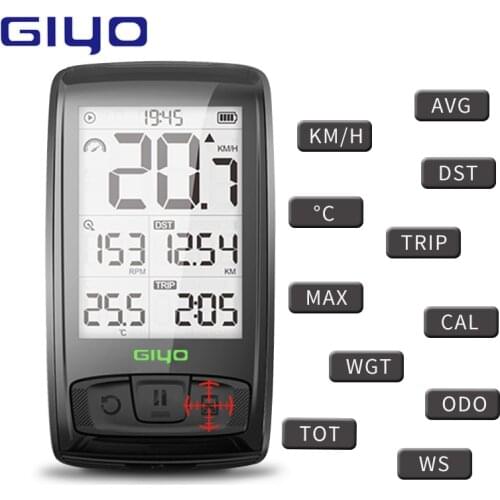GIYO Wireless Bluetooth4.0 Computer Mount Holder Bicycle Speedometer Speed/Cadence Sensor Waterproof Cycling Bike Computer