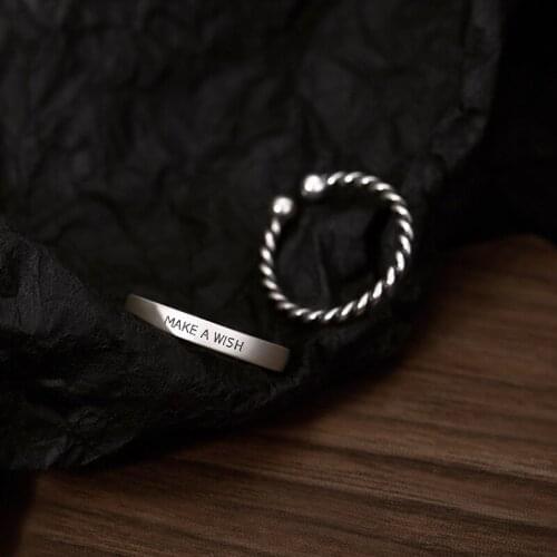 VENTFILLE 925 Sterling Silver Light Luxury Niche Exquisite Fashion Personality Open Ring